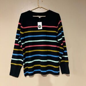 Croft & Barrow The Extra Soft Sweater Striped Size Large
